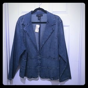 Denim blazer type jacket